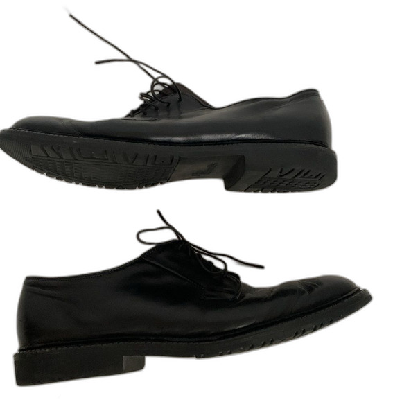 Allen Edmonds Black Leather Plain Toe Dress Shoe With Rubber Sole Size 11.5D - Picture 11 of 12